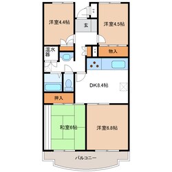 グリーンコーポ藤代2-113の物件間取画像